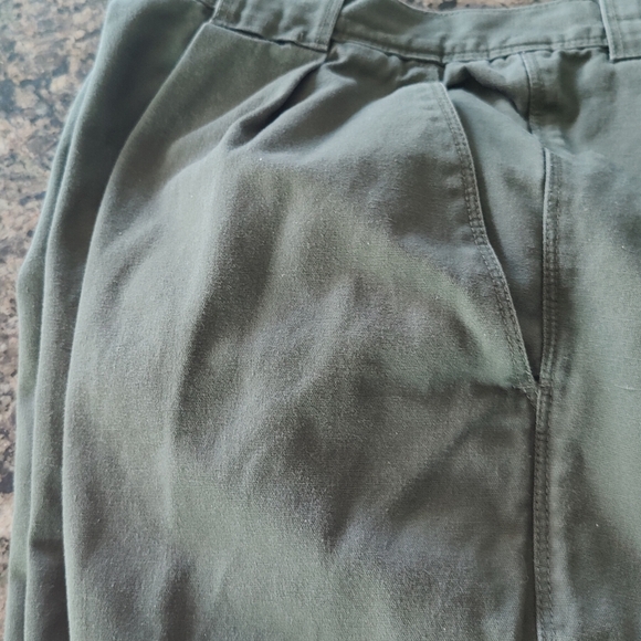 Baxter Brand Chino Jeans Wear Comfort Fit Retro 100% Cotton Pleats cuff bottoms - Picture 6 of 6